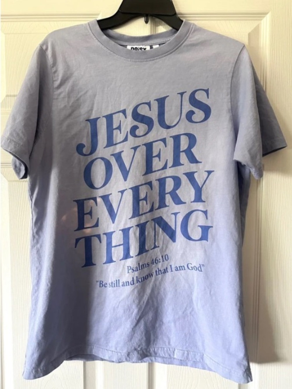 Lavender 'Jesus Over Everything' Graphic Tee